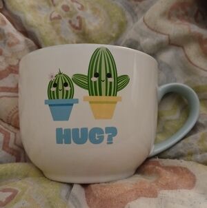 Cactus Soup Mug "Hug?" By 10 Strawberry Street (120925B)